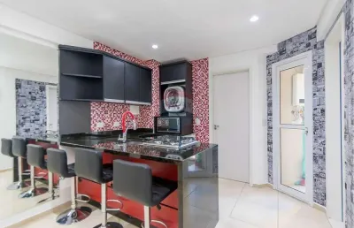 Apartamento 1 quarto parcialmente mobiliado no centro de curitiba