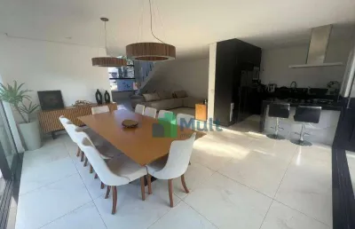 Sobrado de alto padrão em condomínio fechado em bonfim paulista -sp com terreno de 275m² e 229,28m² de área construída.