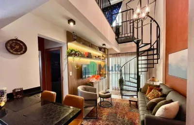 Cobertura duplex mobiliada, localizada no bairro nova aliança ao lado dos principais shopping da cidade de ribeirão preto com 93,22m² de área útil.