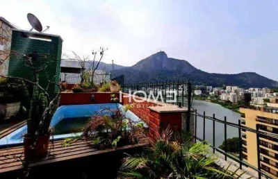 Cobertura com 3 dormitórios à venda, 180 m² por r$ 3.500.000,00 - lagoa - rio de janeiro/rj