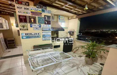 Cobertura com 3 dormitórios à venda, 112 m² por r$ 589.000,00 - taquara - rio de janeiro/rj