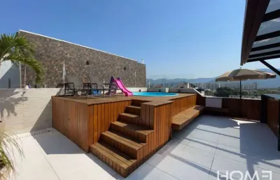 Cobertura com 3 dormitórios à venda, 372 m² por r$ 1.800.000,00 - recreio dos bandeirantes - rio de janeiro/rj