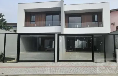 Casa geminada para venda em joinville, saguaçú, 3 dormitórios, 3 suítes, 4 banheiros, 2 vagas