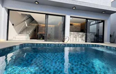 Casa com 3 suítes, piscina, aceita permuta à venda, 240 m² por r$ 1.580.000 - condomínio villagio milano