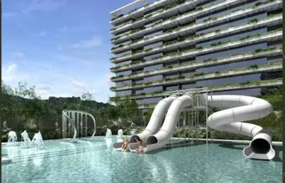 Apartamento a venda com 60 m num condomínio clube com 2 quartos sendo 1 suíte em barra olímpica