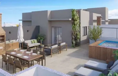 Cobertura duplex a venda possui 112 m2 com 2 quartos sendo 1 suíte