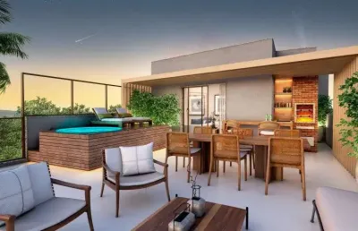 Cobertura duplex de 2 quartos, sendo 1 suíte, com ampla varanda e terraço, na tijuca