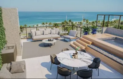 Cobertura linear  de 3 suítes espetacular na orla da barra da tijuca
