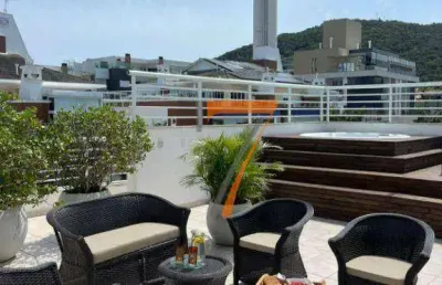 Cobertura com 2 dormitórios para alugar, 231 m² por r$ 11.345,00/mês - campeche - florianópolis/sc