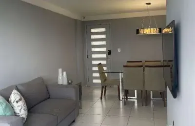 Apartamento mobiliado no bairro pitimbu - 3quartos - 2vagas - andar alto