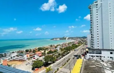 Apartamento vista mar à venda, 56 m² por r$ 390.000,00 - ponta negra - natal/rn