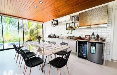 Exclusiva casa no alphaville natal - casa  com 5suítes, toda projetada, 4vagas