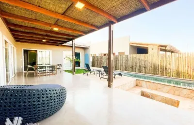 Casa mobiliada, com 3 suítes, no uhane luxury villas, em são miguel do gostoso/r