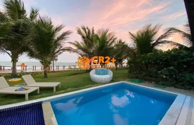 Casa bangalô a venda com 4 quartos, 2 suítes em muro alto- 165m² beira mar