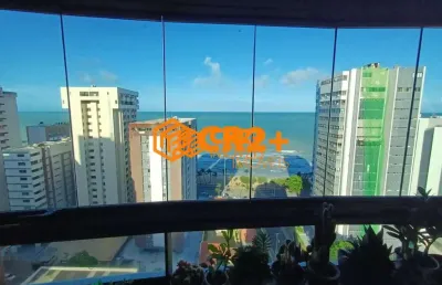 Apartamento de 96m² 02 quartos, 02 suítes em boa viagem com vista mar.