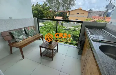 Vendo flat 32m² em porto de galinhas mobiliado com varanda gourmet