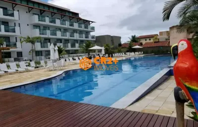 Vendo flat 32m² em porto de galinhas mobiliado com varanda gourmet