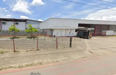 Galpão para locação na barra do rio cerro com 5.450,26 m² e terreno com 18.106,25 m²