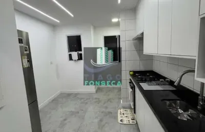 Apartamento à venda no residencial vida bela 1, cozinha ampla e semi-mobiliado.