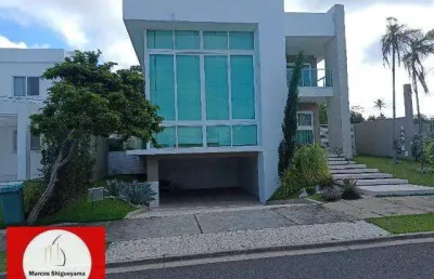 Casa em condomínio para venda em camaçari, alphaville (abrantes), 4 dormitórios, 4 suítes, 5 banheiros, 4 vagas