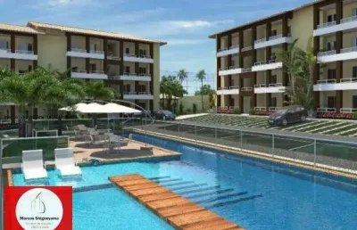 Apartamento para venda em camaçari, monte gordo (monte gordo), 2 dormitórios, 1 suíte, 1 banheiro, 1 vaga