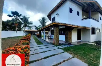 Casa em condomínio para venda em lauro de freitas, vilas do atlântico, 4 dormitórios, 4 suítes, 5 banheiros, 5 vagas