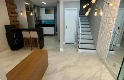 Casa em condomínio para venda em lauro de freitas, vila praiana, 2 dormitórios, 2 suítes, 3 banheiros