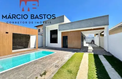 Casa para venda em araruama, vila capri, 3 dormitórios, 2 suítes, 4 banheiros