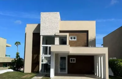 Casa em condomínio fechado com 4 quartos à venda na r. imbassaí, abrantes, camaçari por r$ 1.790.000