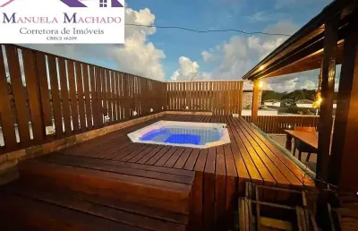 Cobertura com 2 quartos à venda na rua ana c. b. dias, 23, miragem, lauro de freitas por r$ 630.000
