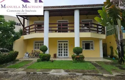 Casa em condomínio fechado com 4 quartos à venda na avenida luiz tarquínio pontes, 1, vilas do atlantico, lauro de freitas por r$ 800.000