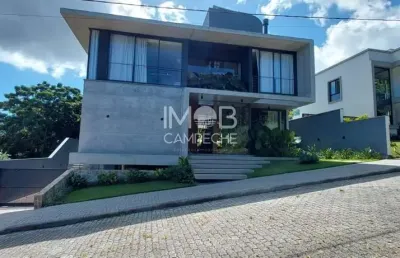 Casa em condomínio fechado com 5 quartos à venda na avenida pequeno príncipe, 1297, campeche, florianópolis por r$ 5.990.000