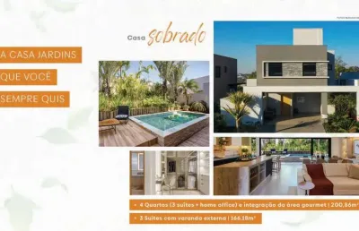 Ágio agio sobrado jardins lyon casa em condomínio com 4 quarto(s) e 4 banheiro(s) à venda, 200.86 por r$ 1.345.000 no setor conjunto residencial storil ta16947