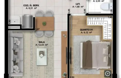 Ágio wellness marista  apartamento com 1 quarto(s) e 1 banheiro(s) à venda, 41 por r$ 508.553,06 no setor setor marista ad23274
