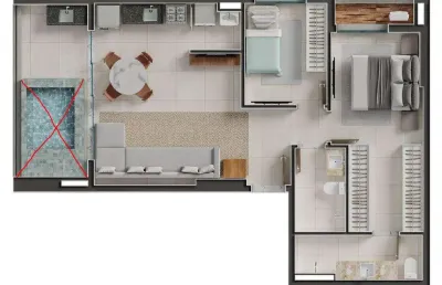 Ágio  vendo ágio gaudi andar alto  apartamento com 2 quarto(s) e 2 banheiro(s) à venda, 80.94 por r$ 1.133.500 no setor setor bueno fl24413