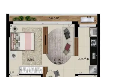 Ágio vendo opus gyro o2 - studio studio com 1 quarto(s) e 1 banheiro(s) à venda, 45.27 por r$ 479.000 no setor serrinha fl24711