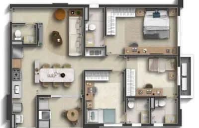 Ágio envolt- 3s - dinâmica  apartamento com 3 quarto(s) e 4 banheiro(s) à venda, 94 por r$ 973.000 no setor setor bueno ad26348