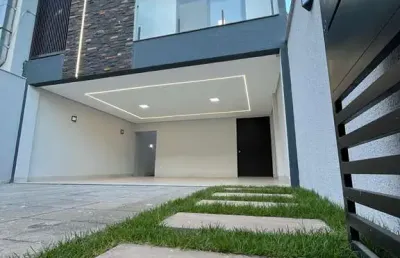 Sobrado novo com 3 suítes e piscina no jardim atlântico! casa de rua com 3 quarto(s) e 5 banheiro(s) à venda, 215 por r$ 980.000 no setor jardim atlântico au27195