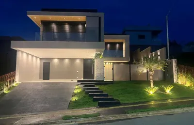 Sobrado no condomínio jardins de bolonha  sobrado com 4 quarto(s) e 5 banheiro(s) à venda, 276 por r$ 1.990.000 no setor jardins bolonha sl28223