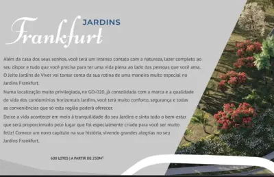 Ágio jardins frankfurt lote comercial 760m2 senador canedo - go lote à venda, 760 por r$ 964.600 no setor vila jardim vitoria ad29183