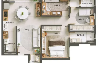 Ágio vendo agio soft connect 15 - 3 quartos de 82m² apartamento com 3 quarto(s) e 2 banheiro(s) à venda, 82.75 por r$ 699.000 no setor parque amazônia fl31486