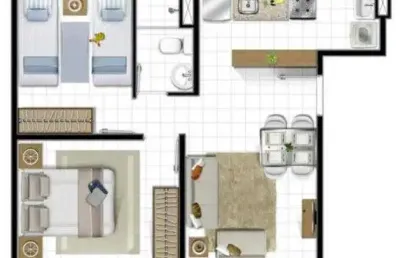 Apartamento 2q com quintal no moinho dos ventos apartamento com 2 quarto(s) e 1 banheiro(s) à venda, 46 por r$ 217.000 no setor moinho dos ventos in31935