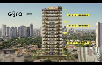 Ágio oportunidade - gyro ricardo paranhos apartamento com 2 quarto(s) e 2 banheiro(s) à venda, 72.36 por r$ 820.000 no setor marista ax16349