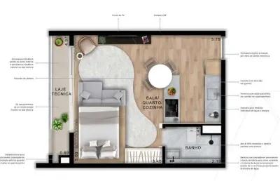 Ágio metropolitan bueno - flat flat com 1 quarto(s) e 1 banheiro(s) à venda, 37 por r$ 403.573,82 no setor  setor bueno st32159