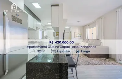 Apartamento 2 quartos  em condomínio club | capão raso/pinheirinho