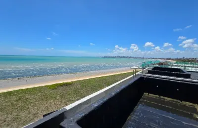 Apartamento pé na areia no vivere resort, 93m², ponta de campina- cabedelo - pb