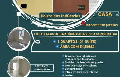 Excelente casa no bairro das industrias, acabamento diferenciado.