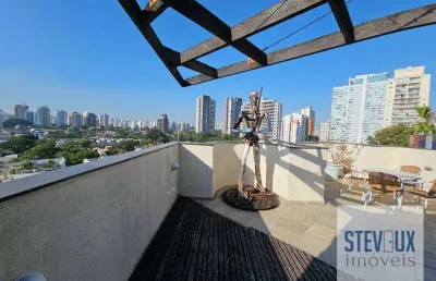 Cobertura com 4 dormitórios à venda, 350 m² por r$ 2.560.000,00 - brooklin - são paulo/sp