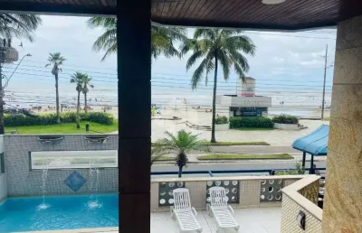 Apartamento frente à praia. 02 dorms. 01 suite, 01 vaga, 81,33 m². caiçara, praia grande sp.