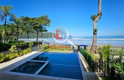Luxuosa casa à venda na praia da baleia - 6 suítes, piscina e acesso direto à praia - r$ 27.000.000